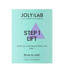 Means for laminating eyebrows and eyelashes Step 1 Joly:Lab 2 ml