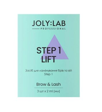 Means for laminating eyebrows and eyelashes Step 1 Joly:Lab 2 ml
