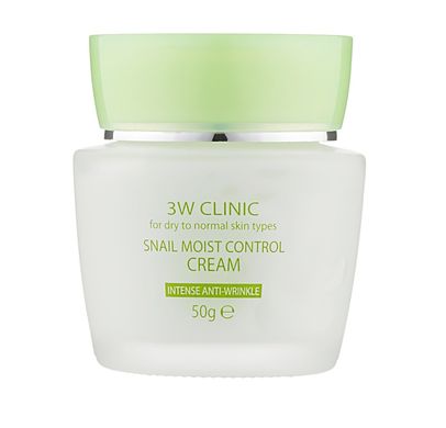 Moisturizing face cream with snail mucin Snail Moist Control Cream 3W Clinic 50 g