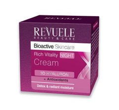 Rich night face cream Hyaluronic Bioactive 3D Revuele 50 ml