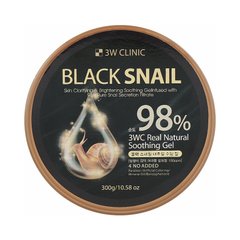 Многофункциональный гель Муцин Черная улитка Black Snail Real Natural Soothing Gel 98% 3W Clinic 300 мл