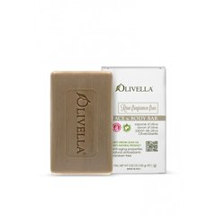 Мило для обличчя та тіла для чутливої шкіри без запаху на основі оливкової олії OLIVELLA 100 г