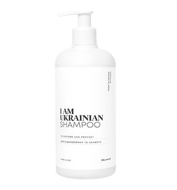 Shampoo to restore and protect damaged hair Leather, patchouli, sandal I AM UKRAINIAN DeLaMark 500 ml