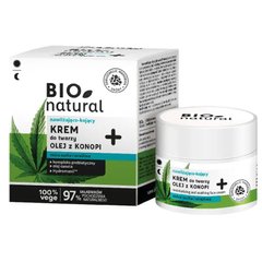 Face cream with hemp oil for dry and sensitive skin BIOnatural Farmona 50 ml