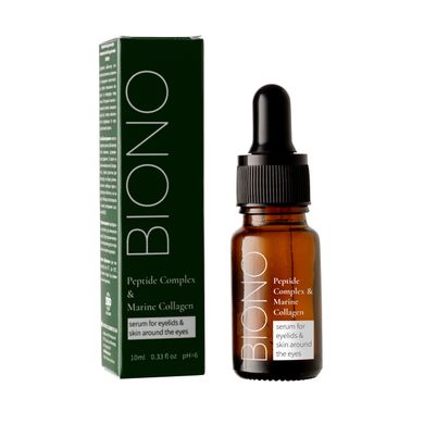 Serum for the skin around the eyes and eyelids Peptide Complex & Marine Сollagen Biono 10 ml