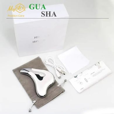 Микротоковый лифтинг массажер Гуаша для лица и тела Vibro Massager GUA SHA MyIDi