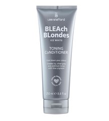 Hair conditioner with blue pigment Bleach Blondes Ice White Toning Conditioner Lee Stafford 250 ml