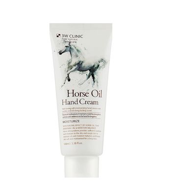 Moisturizing hand cream with horse fat Horse Oil Hand Cream 3W Clinic 100 ml