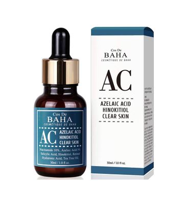 Сироватка для лікування акне з азелаїновою кислотою Azelaic Acid Hinokitiol Clear Skin Cos De Baha 30 мл