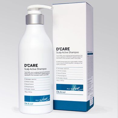 Професійний шампунь від випадіння та для відновлення волосся з комплексом амінокислот Active Shampoo Dr. Scalp 500 мл
