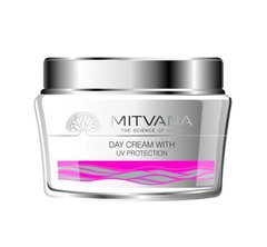 Дневной крем для лица с УФ-защитой Day Cream With UV Protection with Hibiscus & Licorice Mitvana 50 мл