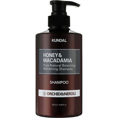 Honey & Macadamia Nature Shampoo Orchid & Neroli Kundal 500 ml