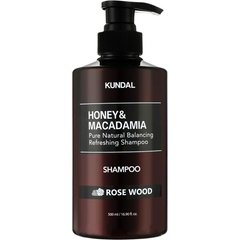 Відновлюючий шампунь з медом та олією макадамії Honey & Macadamia Nature Shampoo Rose Wood Kundal 500 мл
