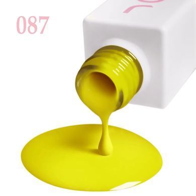 Гель-лак для нігтів жовтий 087 емаль JOIA vegan 6 мл