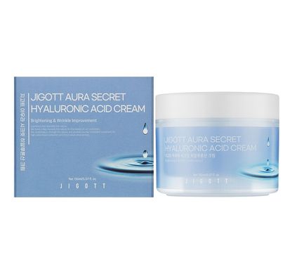 Moisturizing face cream Hyaluron Aura Secret Hyaluronic Acid Cream Jigott 150 ml