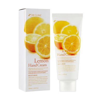 Увлажняющий осветляющий крем для рук с экстрактом лимона Lemon Hand Cream 3W Clinic 100 мл