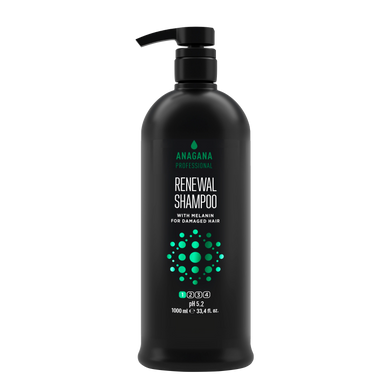 Шампунь для пошкодженого волосся RENEWAL SHAMPOO with melanin ANAGANA 1000 мл